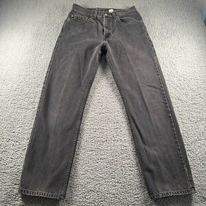 Vtg Levis 505 Jeans Mens 31x30(29x29 Fits)Straight Leg Reg Fit Black Faded 90's